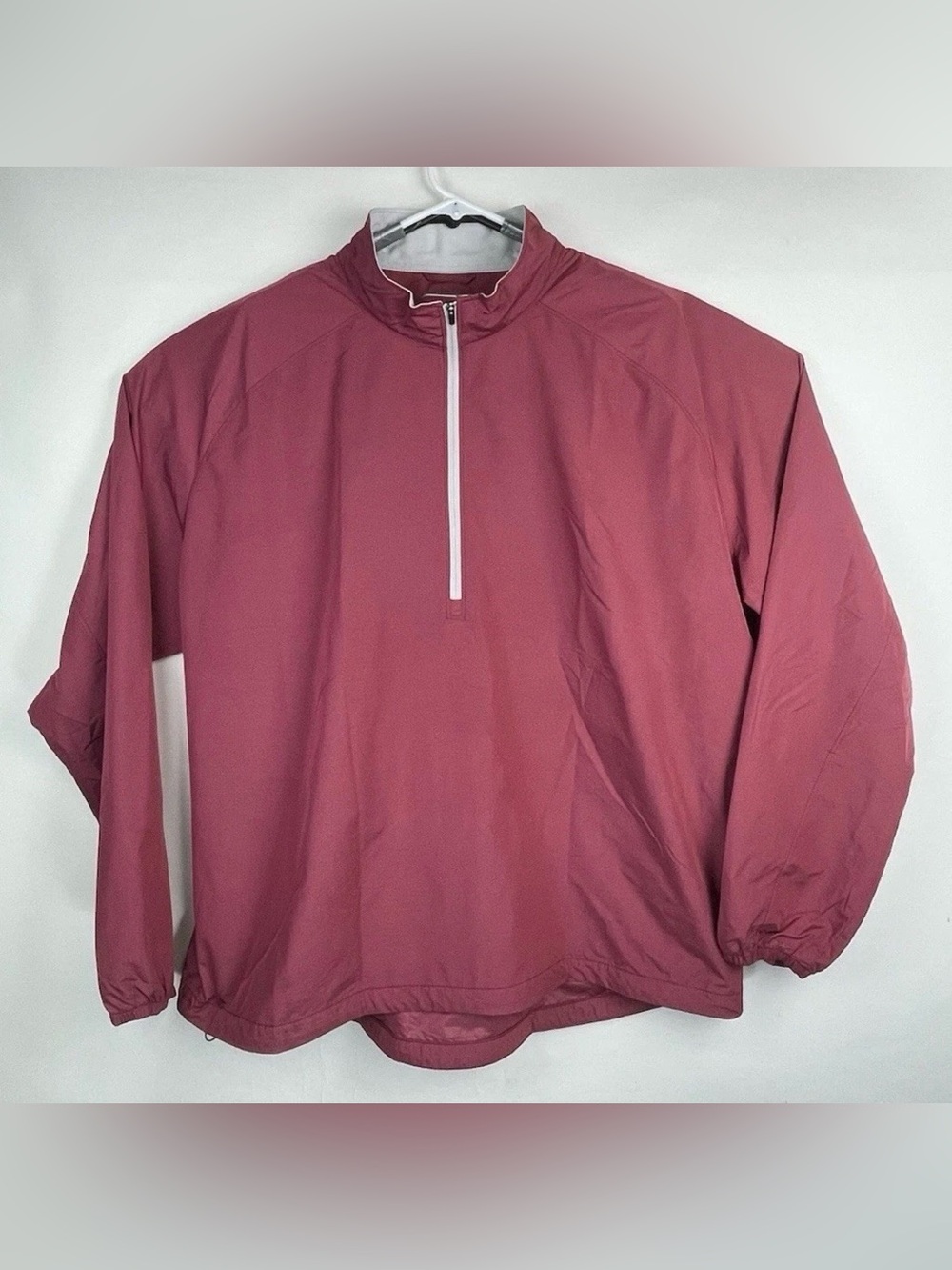 Peter Millar Crown Sport Red Windbreaker Jacket Size XXL Lightweight 1/4 Zip